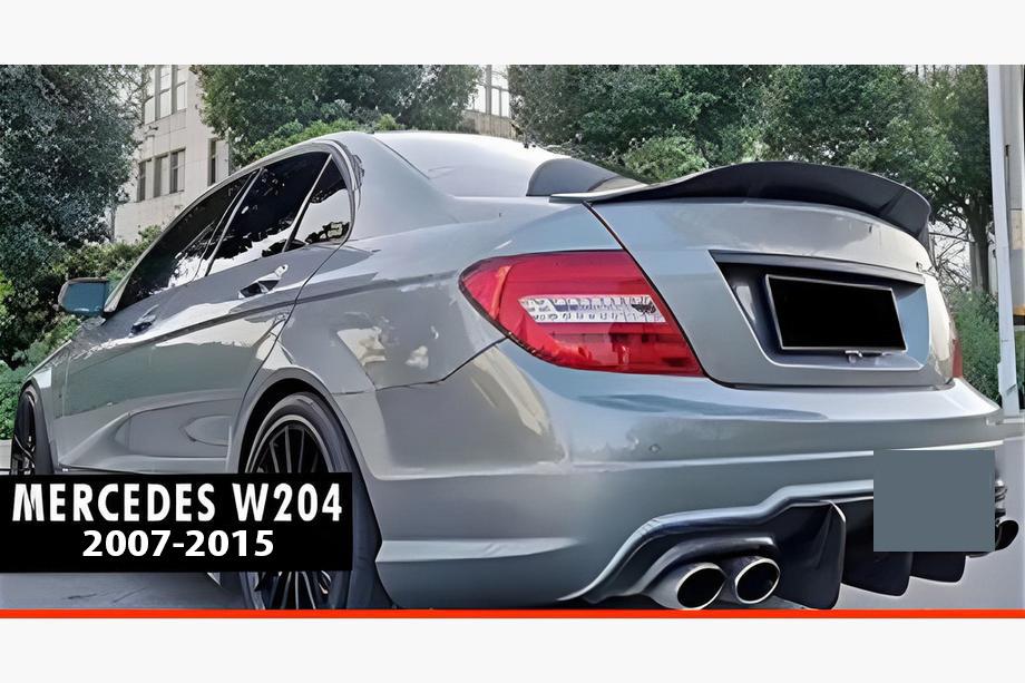 Mercedes C-class W204 2007-2015 Spoiler DPT V-2 (Schwarz Glanz) Image