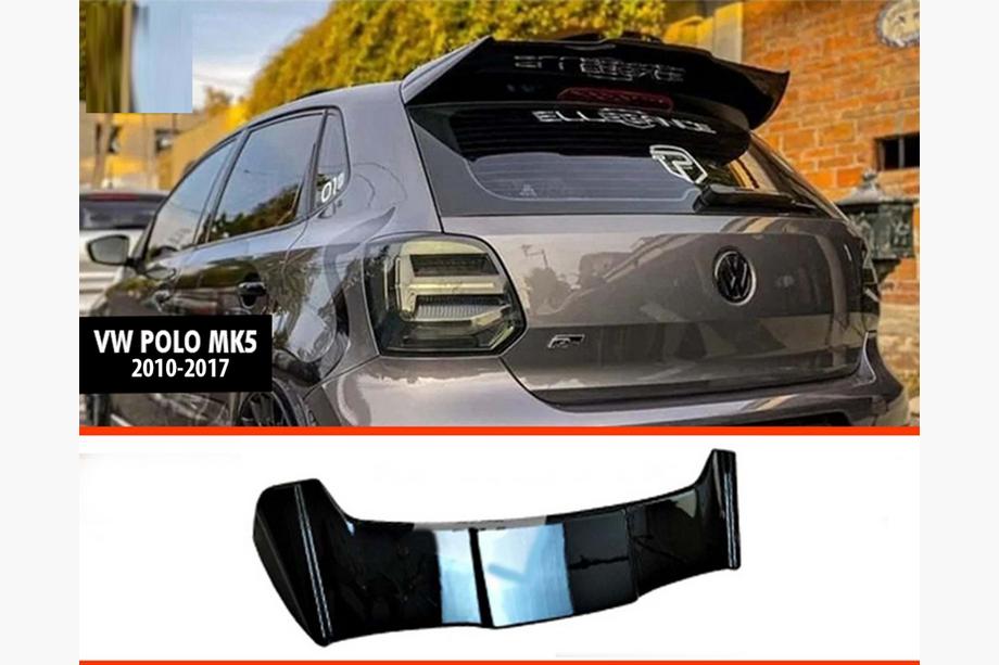 Volkswagen Polo 2010-2017 DPT V-1 Heckspoiler (HB, Schwarz Glanz) Image