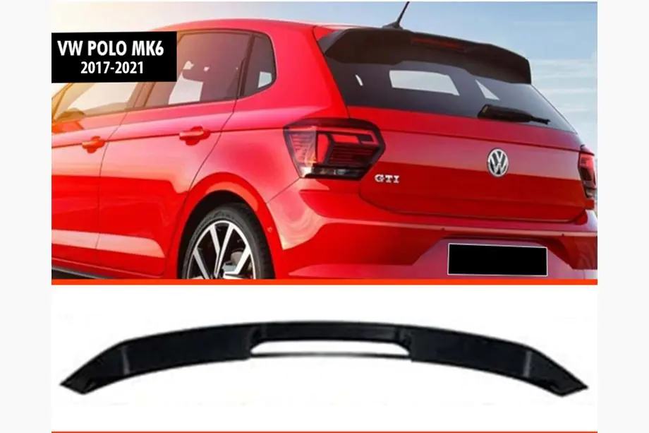 Volkswagen Polo 2017- Spoiler DPT V-3 (2017-2021, HB, Schwarz Glanz) Image