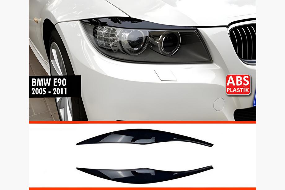 BMW 3 Series E90/E91 2005-2011 Scheinwerferblenden DPT (2Stk, Schwarz Glanz) Image