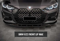 BMW 4 Series G22/23/26 2020- Frontlippe DPT V-1 (für G22/G23, Schwarz Glanz) Foto 1
