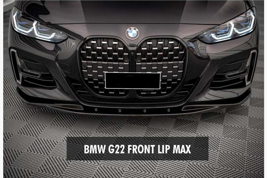 BMW 4 Series G22/23/26 2020- Frontlippe DPT V-1 (für G22/G23, Schwarz Glanz) Image