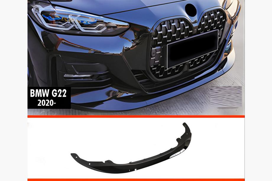 BMW 4 Series G22/23/26 2020- Frontlippe DPT V-2 (für G22/G23, Schwarz Glanz) Image