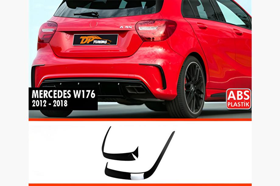 Mercedes A-class W176 2012-2018 Heckspoiler Aufsätze DPT (Schwarz Glanz) Image
