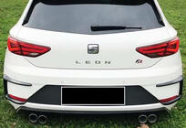 Seat Leon 2013-2020 Heckstoßstangenaufsätze DPT (2017-2020, 2 Stück, Schwarz Glanz) Foto 2