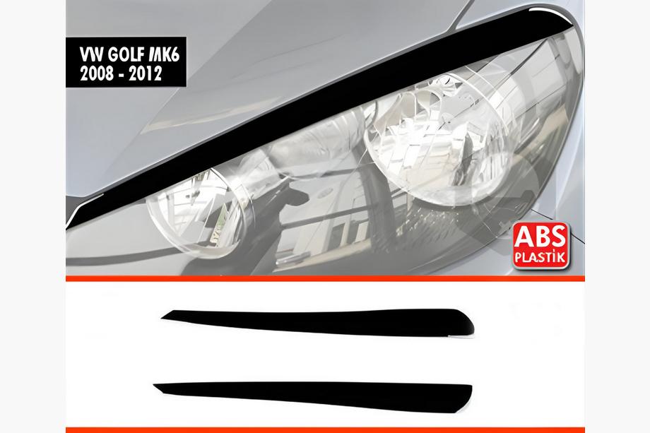 Volkswagen Golf 6 2008-2014 Scheinwerferblenden DPT (2Stk, Schwarz Glanz) Image