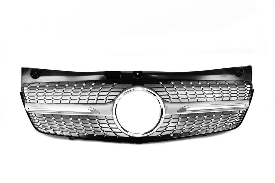 Mercedes Vito W639 2004-2014 Frontgrill Diamond Silber (2010-2014) Foto 3