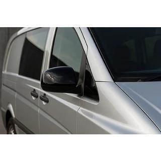 Spiegelabdeckungen Schwarz (2004-2010, Edelstahl) Mercedes Vito W639 2004-2014 Foto 1