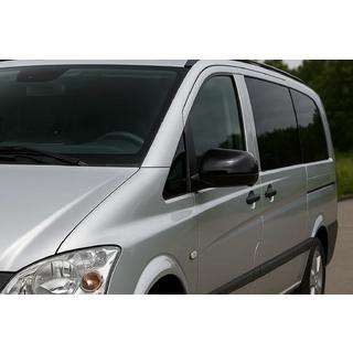 Schwarze Spiegelabdeckungen (2010-2014, Edelstahl) Mercedes Vito W639 2004-2014 Foto 1