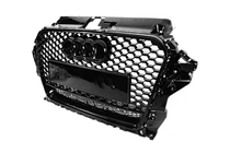 Audi A3 2012-2020 Frontgrill RS-Style mit Quattro Schriftzug (2012-2016, schwarz) Foto 2