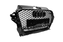 Audi A3 2012-2020 Frontgrill RS-Style mit Quattro Schriftzug (2012-2016, schwarz) Foto 3