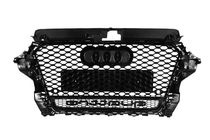 Audi A3 2012-2020 Frontgrill RS-Style mit Quattro Schriftzug (2012-2016, schwarz) Foto 4