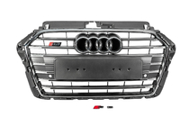 Audi A3 2012-2020 Frontgrill S-Style (2016-2020, grau mit Chrom) Foto 1