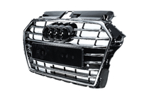 Audi A3 2012-2020 Frontgrill S-Style (2016-2020, Schwarz mit Chrom) Foto 2