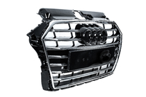 Audi A3 2012-2020 Frontgrill S-Style (2016-2020, Schwarz mit Chrom) Foto 3