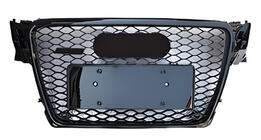 Audi A4 B8 2007-2015 Frontgrill RS-Style V-1 (2007-2011, schwarz mit Chrom) Foto 1