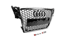Audi A4 B8 2007-2015 Frontgrill RS-Style V-2 (2007-2011, schwarz mit Chrom) Foto 3