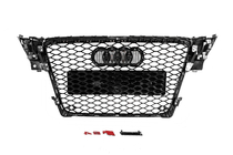 Audi A4 B8 2007-2015 Frontgrill RS-Style V-2 (2007-2011, schwarz mit Chrom) Foto 4
