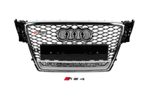 Audi A4 B8 2007-2015 Frontgrill mit Quattro Schriftzug RS-Style (2007-2011, schwarz) Foto 1