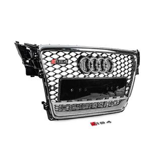 Frontgrill mit Quattro Schriftzug RS-Style (2007-2011, schwarz) Foto 3