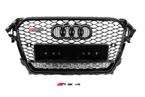 Audi A4 B8 2007-2015 Frontgrill RS-Style schwarz mit Quattro Schriftzug (2012-2015) Foto 1