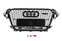 Audi A4 B8 2007-2015 Frontgrill RS-Style schwarz mit Quattro Schriftzug (2012-2015) Foto 4