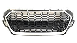 Audi A5 2016-2025 Frontgrill RS-Style (ohne Logo, 2020-2025, schwarz mit Chrom) Foto 1