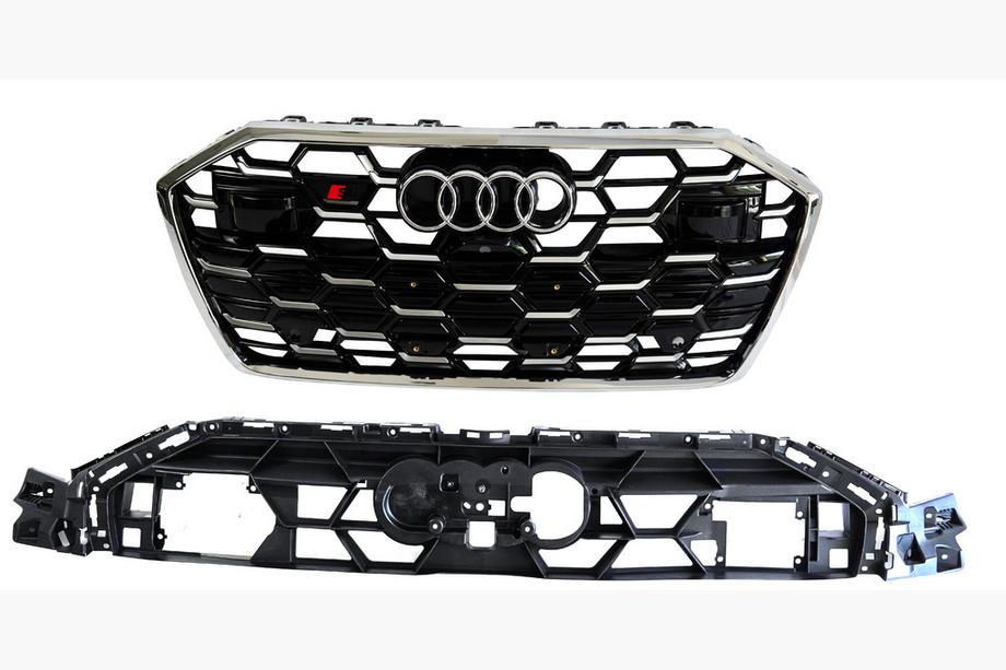 Audi A6 C8 2018–2025 Frontgrill RS-Style (2024-, grau mit Chrom) Image