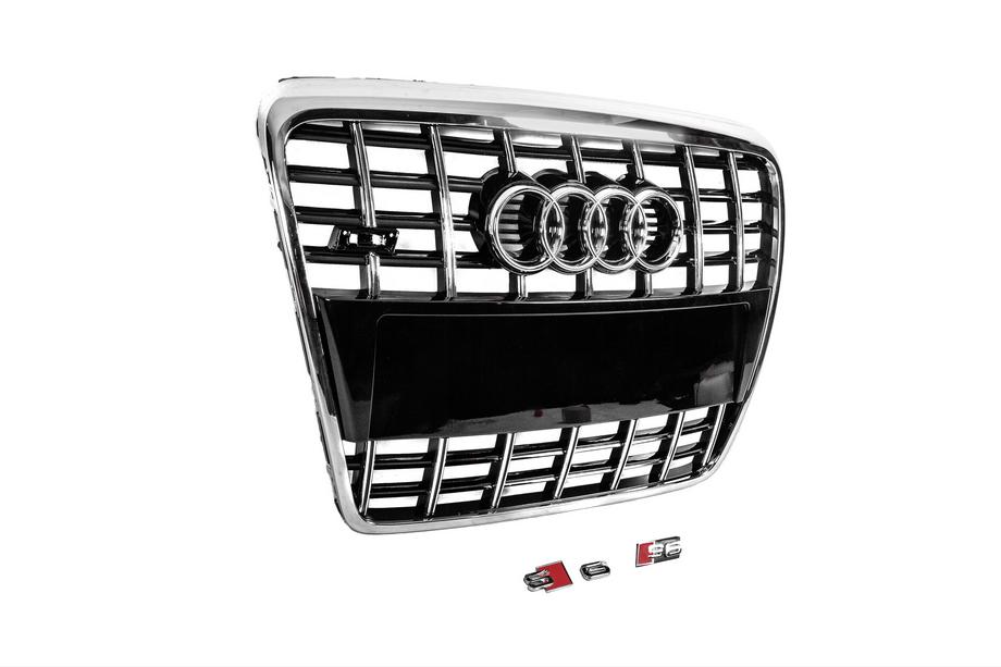 Audi A6 C6 2004-2011 Frontgrill S-Style (schwarz mit Chrom) Foto 4