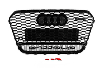 Audi A6 C7 2011-2017 Frontgrill RS-Style schwarz mit Quattro Schriftzug (2011-2014) Foto 4