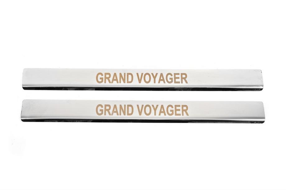 Chrysler Voyager 2008-2016 Einstiegsleisten Carmos (2 Stk, Edelstahl) Image