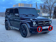Mercedes G class W463 1990-2018 Edelstahl Einsätze für Stoßstange (2 Stk, AMG) Foto 2