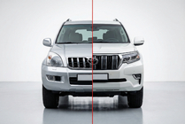 Toyota Land Cruiser Prado 120 2002-2009 Facelift Kit auf Toyota Land Cruiser Prado 150 2017+ Foto 1