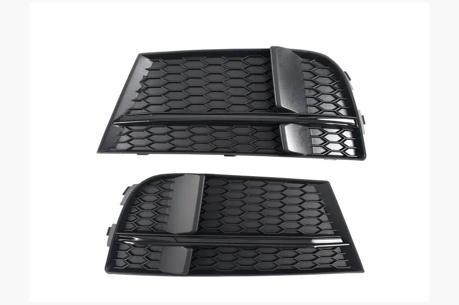 Audi A3 2012-2020 Nebelscheinwerfergitter S-Style V-1 (2016-2020, 2 Stk, Schwarz) Image