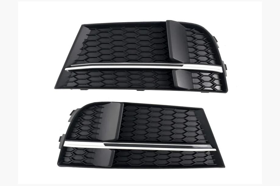 Audi A3 2012-2020 Nebelscheinwerfergitter S-Style V-2 (2016-2020, 2 Stk, Schwarz) Image
