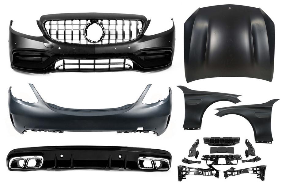 Mercedes C-class W205 2014-2021 Bodykit mit Motorhaube und Kotflügeln (C63 AMG) Foto 1