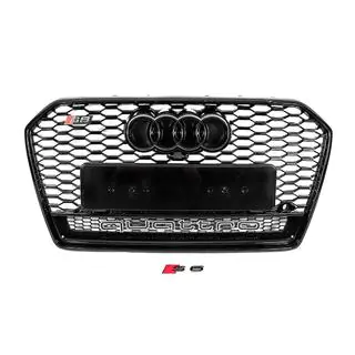 Vorderer schwarzer RS-Style Kühlergrill mit Quattro Schriftzug (2014-2017) Foto 1