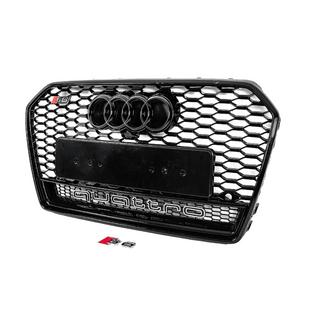 Vorderer schwarzer RS-Style Kühlergrill mit Quattro Schriftzug (2014-2017) Foto 2