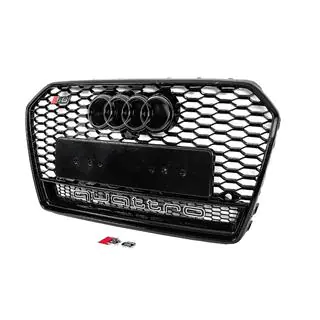 Vorderer schwarzer RS-Style Kühlergrill mit Quattro Schriftzug (2014-2017) Foto 2