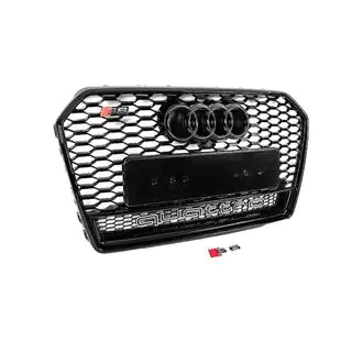 Vorderer schwarzer RS-Style Kühlergrill mit Quattro Schriftzug (2014-2017) Foto 3