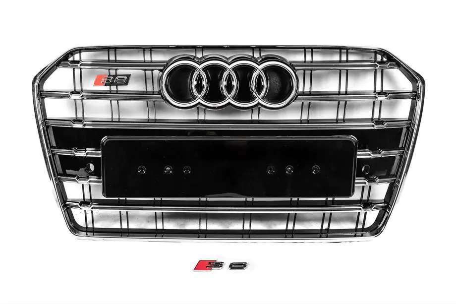 Audi A6 C7 2011-2017 Frontgrill Schwarz mit Chromrahmen S-Style (2014-2017) Image
