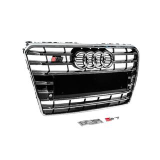 Frontgrill S-Style (2010-2014, schwarz mit Chrom) Foto 3