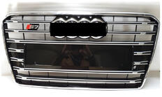Audi A7 2010-2018 Kühlergrill vorne S-Style (2015-2018, schwarz mit Chrom) Foto 1