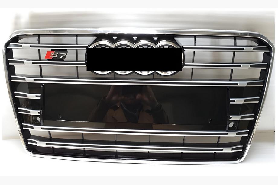 Audi A7 2010-2018 Kühlergrill vorne S-Style (2015-2018, schwarz mit Chrom) Image