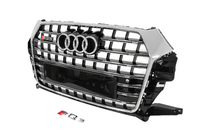Audi Q3 2011-2019 Frontgrill RSQ-Style (2015-2019, schwarz mit Chrom) Foto 2