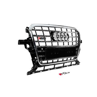 Frontgrill SQ-Style (2012-2017, schwarz mit Chrom) Audi Q5 2008-2017 Foto 3