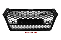 Audi Q5 2017-2025 Frontgrill RSQ-Style ohne Logo (2017-2020, schwarz mit Chrom) Foto 4