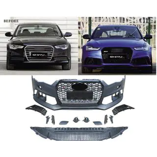 Frontstoßstange mit schwarzem RS6-Style Grill (2014–2017) Foto 2