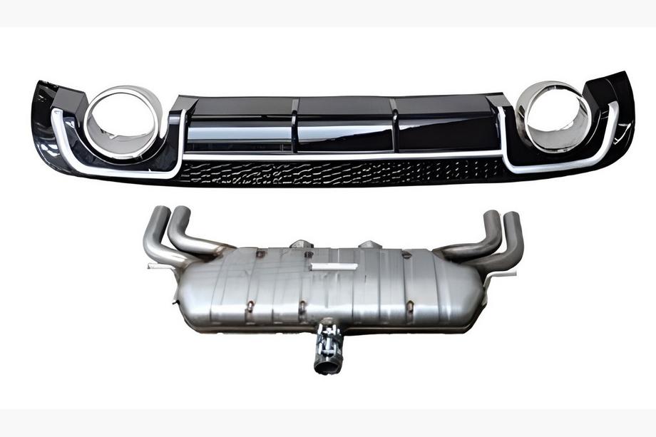 Audi A3 2012-2020 Heckdiffusor mit Endrohren V-2 (für S/S-Line, 2012-2020) Image