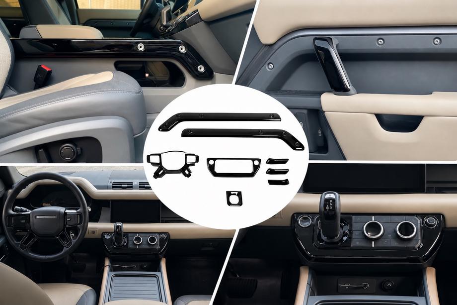 Land Rover Defender 2019- Schwarze Innenraum Abdeckungen Image